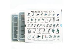 YEQIN Professional Domestic Sewing Foot Presser Foot Presser Feet Set for Singer, Brother, Janome,Kenmore, Babylock,Elna,Toyota,New Home,Simplicity And Low Shank Sewing Machines(42 PCS)