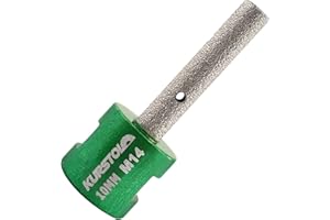 KURSTOL Fraise diamantée - Diamètre: 10 mm x M14 trépan diamant Pour agrandir le façonnage rond biseauté existant en porcelaine, céramique dure, granit, marbre plat