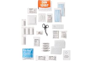 ‎WERKSTEIN Erste Hilfe Nachfüllset DIN 13157:2021 inkl. Erste Hilfe Anleitung - Verbandskasten Nachfüllset DIN 13157 mit praktischen Innentaschen - 13157 Nachfüllset für Betriebe - Verbandsmaterial Set