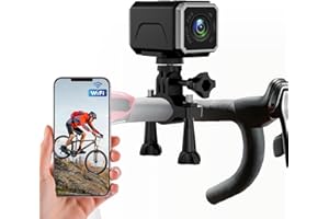 Pudet Luo Action Cam WiFi, 4K Stabilisation Hotspot Action Cameras, 8-Hour Battery & 140° Wide Angle Helmet Camera for Sports and Adventure