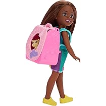 Barbie Poppen en Accessoires Pup Adopteren, speelset met pop, brunette, in roze, 2 puppy's, van