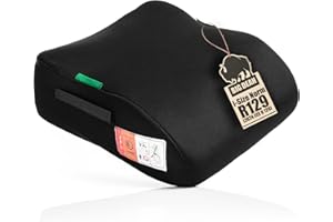 Kindersitzerhöhung nach neuster i-Size Norm R129 Schwarz Sitzerhöhung (135-150cm) Kinder Auto BigDean