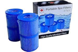 CANADIAN SPA CO. Filter Set für Portable Hot Tubs, 4 Stück, Ersatzfilter geeignet für Swift Current und Grand Rapids Hot Tub, antimikrobieller Schutz, Silberionen-Technologie