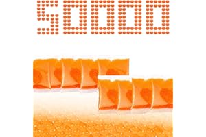 YFHUVB 50,000 Rounds 7-8 mm, Gel Splatter Bullets for Electric Gel Blaster Gun, Gel Gun Ammo Refill for Teenagers and Adults, Premium Gift Packaging - Orange