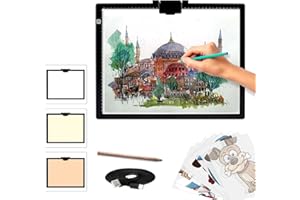 A3 Light Box for Drawing Elice Portable Dimmable Brightness Led Light Pad Tracing Light Board with Type-C Cable for Artists Drawing，Diamond Painting，Stencilling,Sketching,Animation,X-ray Viewing