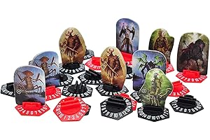 Viipha Gloomhaven Standee Bases 30 Stück Kunststoff Hex Monster Ständer mit Health Tracker und Status Token Slots