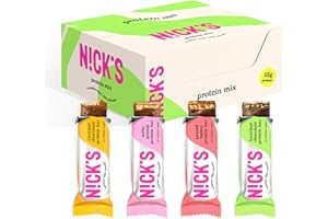 N!CK'S NICKS Protein Bar Mix Box, Keto Snack Bars 4g Net Carbs, 15g Protein, 5g Collagen No Added Sugar Gluten Free Low Carb Snacks (9x50g)