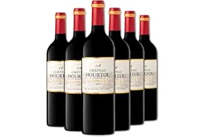 CASTEL CHATEAUX GRANDS CRUS Château Hourtou - AOP Côtes de Bourg - Vin Rouge - Millésime 2016 - Terra Vitis - Lot de 6 bouteilles x 75 cl