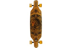 SCOPS Longboard Skateboard 37"x10" – 8-Layer Maple/Birch/Beech Deck, Full Deck Print, Non-Slip Grip, ABEC-9 Bearings, 78A Wheels, Urban Cruiser, For Teens & Adults, Long Board For Urban Use