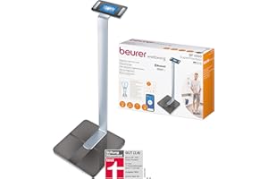 ‎BEURER Beurer BF 1000 SuperPrecision Diagnosewaage, präzise Personenwaage zur Ganzkörperanalyse mit App, Messung des viszeralen Fettanteils, separate Darstellung einzelner Körperteile