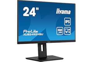 iiyama Prolite XUB2492HSU-B6 60,5cm 23,8" IPS LED-Monitor Full-HD 100Hz HDMI DP USB3.2 Höhenverstellung Pivot FreeSync schwarz
