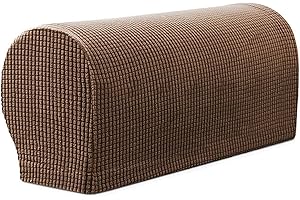 ESRISE Armlehnen-Stuhlbezüge, Stretch-Sessel, Couch, Armlehnenbezug, rutschfest, Spandex, Polyester, Sofa-Stuhl-Armkappen, Schonbezüge für Möbelschutz, 2er-Set (Kaffee)