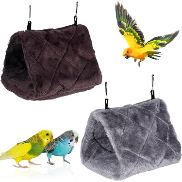 Decorative Bird Nest Cage House | Plastic Parrot Sleeping Bed & Feeder Perch For Small Birds & Hamsters