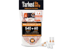 Tarbust Slim 540+60 Cigarette Filter Munstycke, Cigarettfilter, Anti-Tjära Filter för Cigarett, Anti Tjära Filter, Plast Cigarettfilter 6 mm, Cigarettmunstycke för Slim