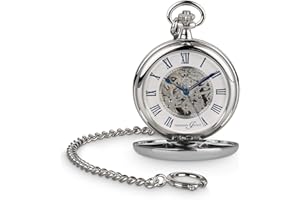 Hermann Jäckle Orologio da taschino "Ettlingen II", con carica manuale, catena e scatola