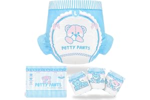 LittleForBig Tryckta Vuxenblöja 10 Stycken - Potty Pants (Large 91-121 cm)