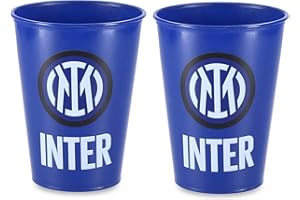 ILS I LOVE SHOPPING Set 2 Bicchieri in plastica 260ml Tifoso Senza BPA/Regalo per Ragazzi Prodotto Ufficiale