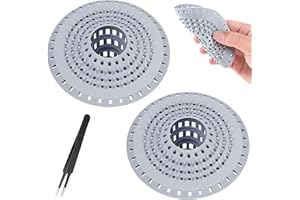 ANYUAN BOY Filtro di scarico, 2 pezzi, in silicone, per doccia, doccia, con ventosa, universale, in silicone, per vasca da bagno, lavandino e cucina, anti-intasamento contro capelli e odori