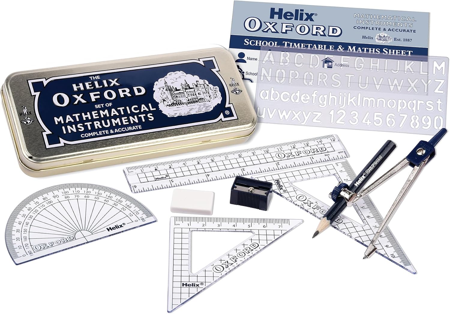 Faut-il Acheter le Helix Oxford Maths Set with Storage Tin - 10 (Sélection) ? Notre Avis