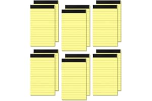 AIDUNMIS 12 Stück Notizblock Klein A7 To Do Listen Block Gelb A7 Notizzettel Linierter Block 30 Blatt pro Schreibblock Kleine Notizblöcke A7 Liniert Schreibblock Kleiner Notizblock A7 Ersatzblöcke für Arbeit