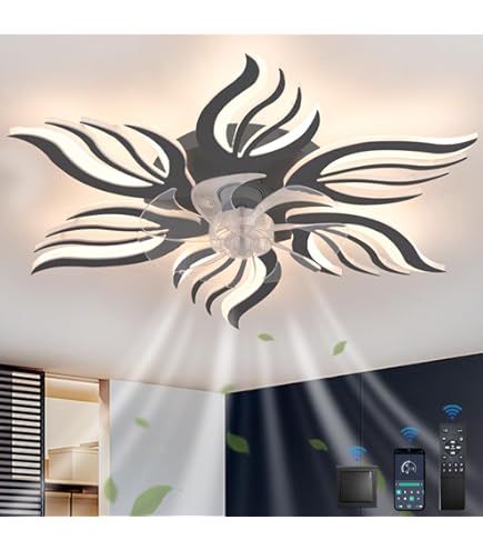 Plafondventilator Lynn - Met Lamp - Zwart - Dimbaar - Koud Warm