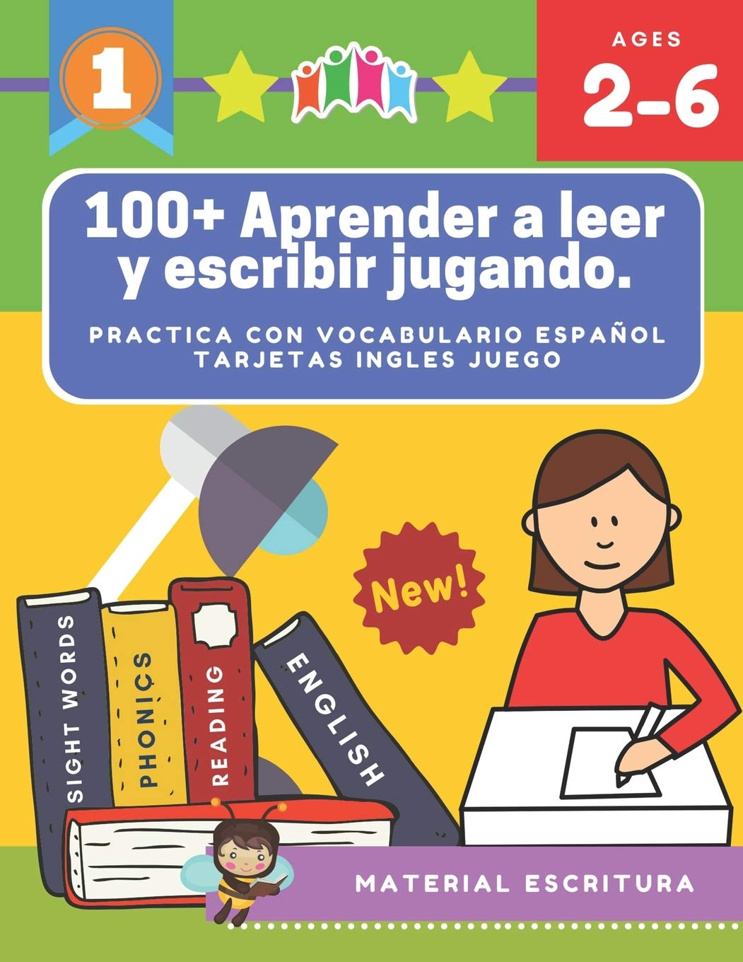 100+ Aprender a leer y escribir jugando. Practica con vocabulario español tarjetas ingles juego: Actividades para aprender los alfabeto montessori ... niños de 3 6 años