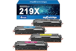 MYCARTRIDGE Zamiennik tonera HP 219X do HP 219A 219X do HP Color Laserjet Pro MFP 3302FDWG toner do MFP 3302SDWG 3302FDNG Toner do W2190X W2191X W2192X W2193X(4 sztuki)