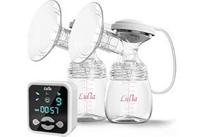 Lulia Double Electric Breast Pumps,Breastfeeding Pump with 4 Modes & 9 Levels, Ultra-Quiet, BPA Free, Rechargeable Breast Milk Pump for Home and Travel