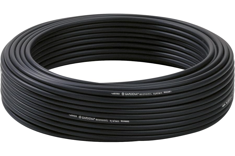 GARDENA Micro-Drip System Supply Pipe: Flexible supply pipe, 4.6 mm (3/16"), can be laid above or below ground, UV-stabilised, 15 m (1350-20)