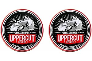 Uppercut Deluxe Pomata Deluxe, Pomata Professionale a Base d'Acqua per Creare Look Intemporalie Classici, Fissaggio Forte e Alto Splendore, Prodotto per Capelli Uomo 2 x 100g