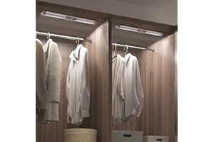 ‎MYMAZN Mymazn 2er Kleiderschrank LED, Schrankleuchten, Wandleuchte, Sensorleuchte, Schrankbeleuchtung für den Innen- und Außenbereich Schrankküche, keine Werkzeuge erforderlich 13 Zoll lang