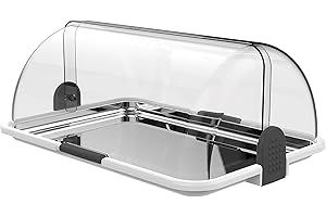 Biesse Casa Panera Grande con Bandeja, Blanco, 44.2x31.5x19.5 cm