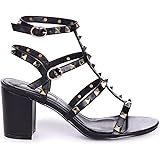 linzi studded block heels