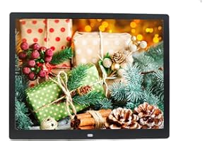 Digitaler Fotorahmen, 15-Zoll-Display, USB- und SD-Kartensteckplätze und Fernbedienung, Un