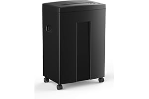 WOLVERINE 18-Sheet 60 Mins Running Time Cross Cut High Security Level P-4 Heavy Duty Paper/CD/Card Ultra Quiet Shredder for Home Office with 22-Litre Pullout Waste Bin SD9113(Black)