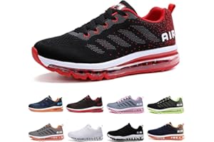 SOTIRSVS Chaussures de Course Sport Basket Running Homme Femme Respirante Air Baskets léger Sneakers Confortable Mode Shoes AntidéRapant Jogging Fitness Gym Outdoor Noir Blanc Bleu Rouge 34-46EU