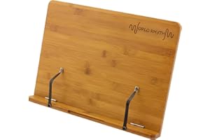 World Rhythm WR-404 Support de livre en bambou - Pupitre de bureau en bois, support de partitions, Naturel, 39 x 28 cm
