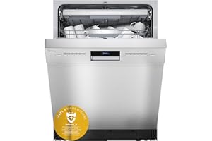 Midea SU 7.35X14BS Geschirrspüler 60cm Unterbau, 14 Maßgedecke Spülmaschine Teilintegrierbar mit WiFi, Extra Trocknung, 8 Programme, 42dB, 1-24h Startzeitverzögerung, Inox