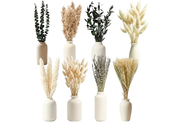 LIUYIDM 100 stycken torkade pampasdekorationer naturliga material torkade blommor dekoration torkade blommor naturliga konserverade blommor för bröllopsbord dekoration fest bohemisk