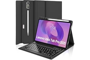 FOGARI Teclado Lenovo Idea Tab Pro 12.7" 2025, Funda Teclado para Lenovo Idea Tab Pro 2025, Español Ñ Teclado Bluetooth Desmontable para Tablet Lenovo Idea Tab Pro 12.7" 2025, Negro