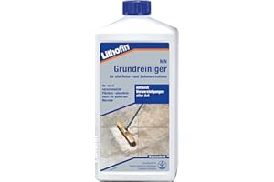 Lithofin MN Grundreiniger Konzentrat für Bodenbeläge, Marmor und Kalkstein stark wirkend bei fettigen Verunreinigungen Säurefrei 1 L