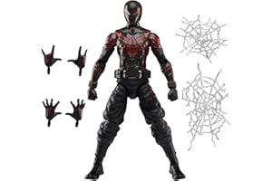 Spider-Man Marvel Legends Series Gamerverse Miles Morales Brooklyn 2099 Suit Action Figure, Black