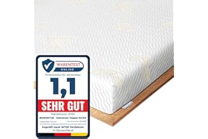 Newentor® Matratzen Topper 160x200cm H2 H3, Matratzentopper 160x200 Schlafsofa Bett Gelschaum, Mattress Topper 160x200 Boxspringbett Gel Bezug Kaltschaum 7CM Höhe