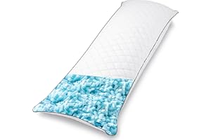‎AS AWESLING AS AWESLING Body Pillow for Adults, Full Body Pilllow for Sleeping, Bolster Side Sleeper Pillow with Cover (Weiß-Memory Foam, 160 x 50 cm)