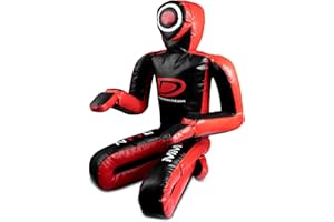 Daan Mma Grappling Dummy Judo Punching Bag Dummy BJJ Posizione Seduta Brasiliano Jiu Jitsu Sottomissione Manichino Autodifesa Allenamento Wrestling Vinile Dummy 1,8 m NON RIPIENO