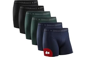 DANISH ENDURANCE Calzoncillos Hombre Boxer Algodon Premium, Pack de 6 - Ropa Hombre, Ropa Interior