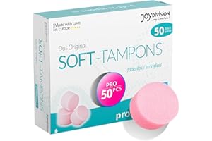 JOYDIVISION Soft Tampons professional I 50 pcs I pour le sport, la natation & le spa I Éponges menstruelles ultra douces I Insertion & retrait faciles I Tampon doux sans fil
