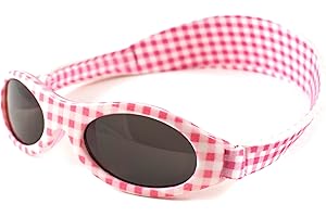 BabyBanz Baby Banz Pink Check, UV eye protection for 0-2 year olds