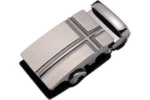 Daisy House Fibbia per cintura da uomo con cricchetto da 40 mm Solo sostituzione automatica della fibbia per cintura in pelle