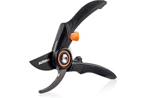 Altuna - Tijeras de Podar Profesional - Ultraligera y Ergonómica - Corte Bypass de 20mm - Acero al Carbono con Recubrimiento Antioxidante - Incluye Funda Protectora con Enganche - J410